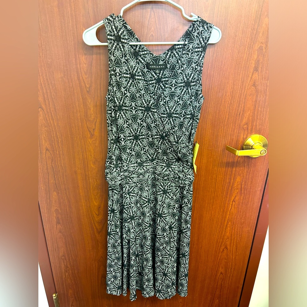 Adrianna By Lord And Taylor‎ Size 8 Black And White Sleeveless Maxi Dress NWT